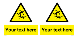 Custom warning thin ice